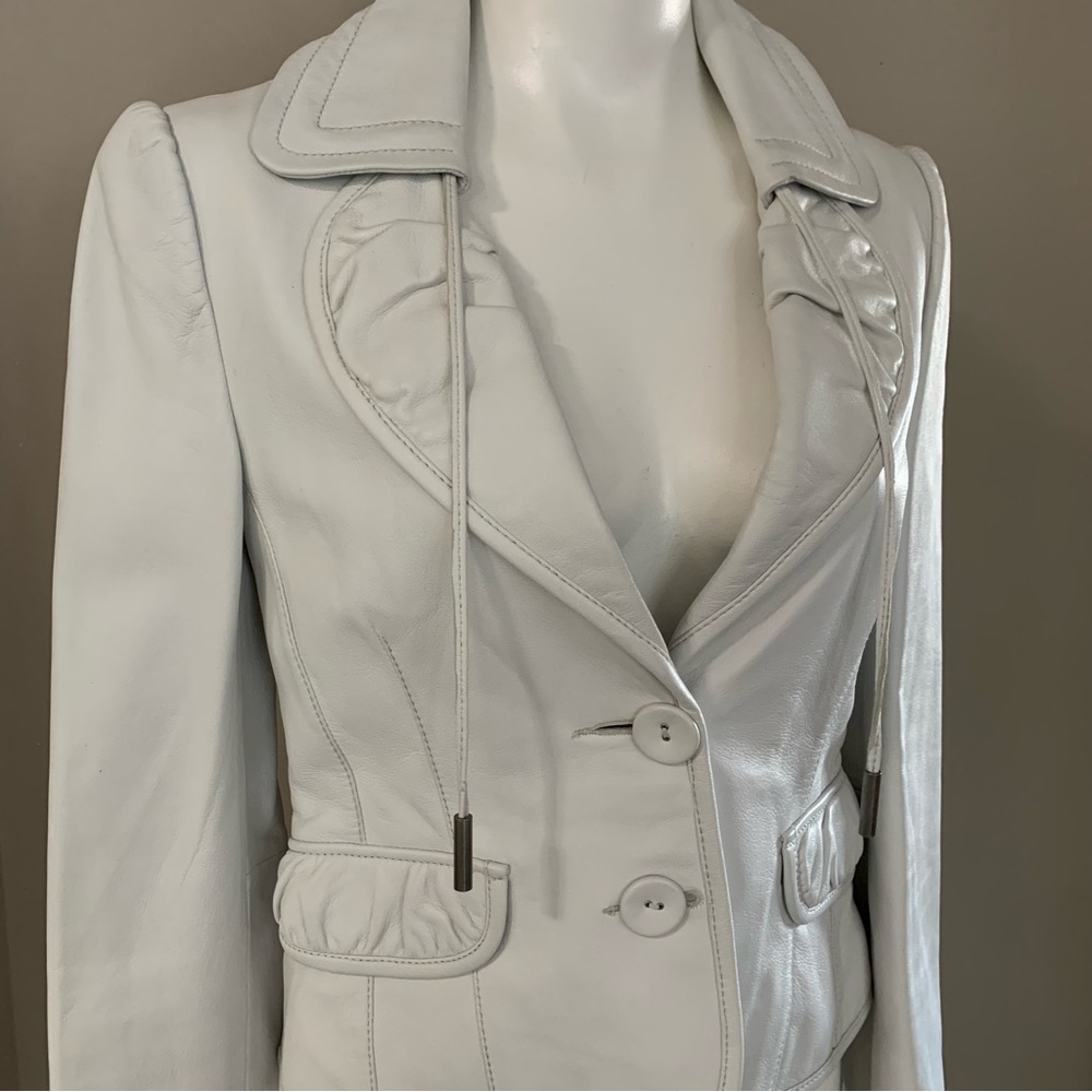 RUDSAK - White Leather Jacket - Picture 4 of 12